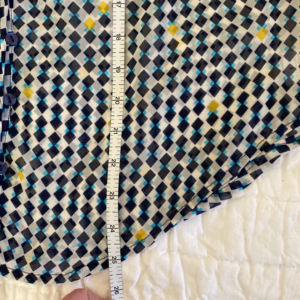 Pretty Geometric Pattern Blouse from Pleione size Small - Picture 8 of 8
